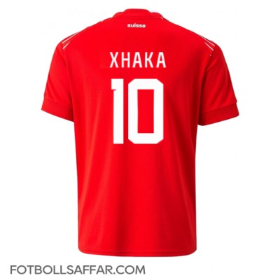 Schweiz Granit Xhaka #10 Hemmatröja VM 2022 Kortärmad